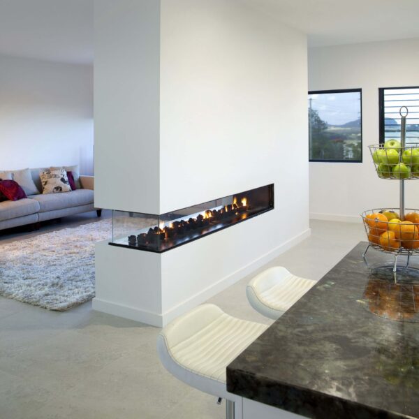 Horizon Lowline 3-Sided 1100 Gas Fireplace (White)