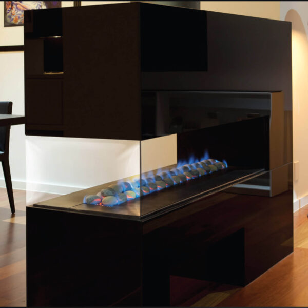 Horizon Lowline 3-Sided 1100 Gas Fireplace (Black)