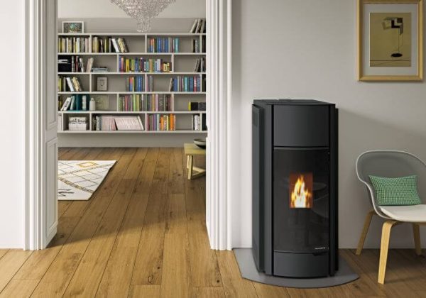 Palazzetti Pellet stove Ecofire Julie 12 air - Black Steel