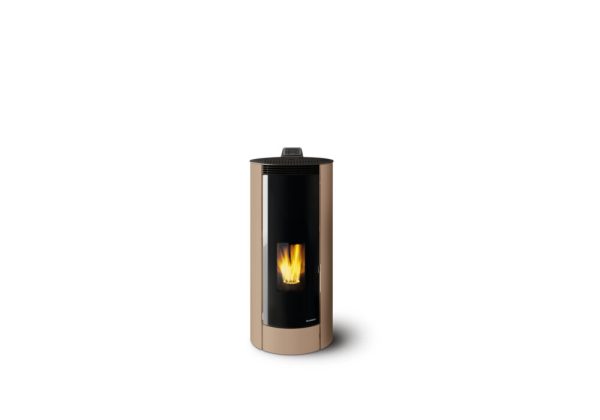 Palazzetti Pellet Stove Ecofire Melita 6kw - Caffellatte Steel