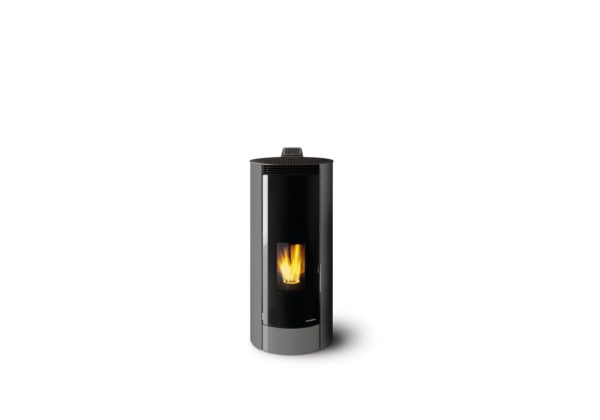 Palazzetti Pellet Stove Ecofire Melita 6kw - Light Gray Steel