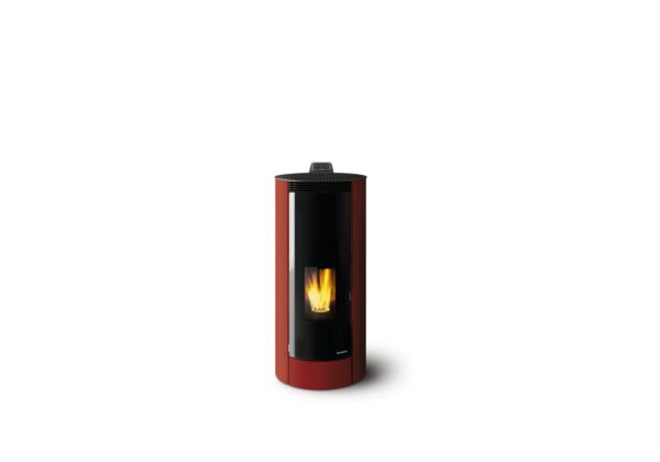 Palazzetti Pellet Stove Ecofire Melita 6kw - Burgundy Steel
