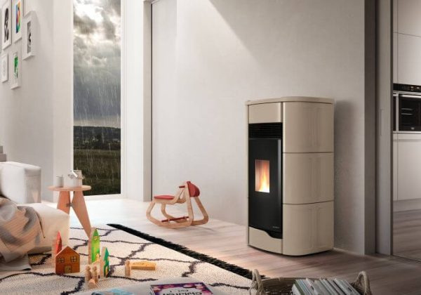 Palazzetti Pellet stove Ecofire Anna 9 air - Caffellatte Ceramic