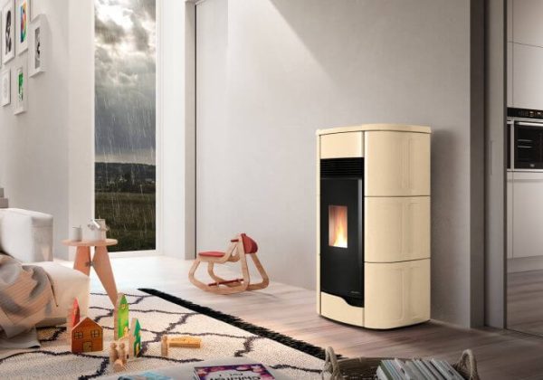 Palazzetti Pellet stove Ecofire Anna 9 air - Cream Ceramic