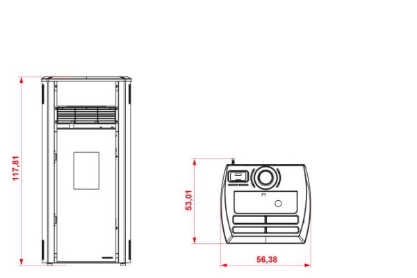 Palazzetti Pellet Stove Ecofire Aurora US 12 Air - White Steel - Image 2