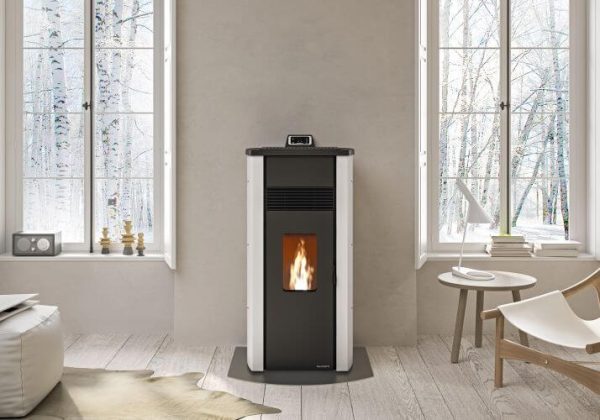 Palazzetti Pellet Stove Lia 6 - Ivory steel