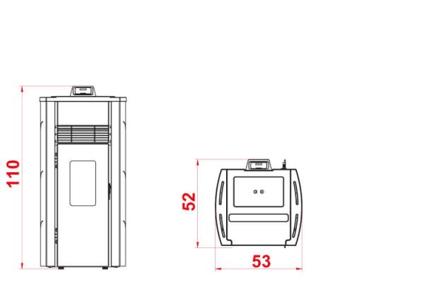 Palazzetti Pellet Stove Lia 6 - Ivory steel - Image 2